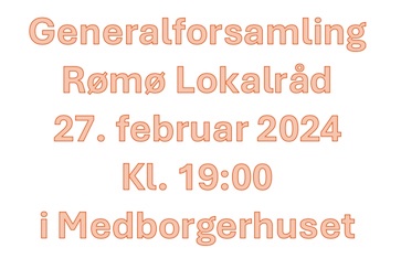 Generalforsamling Rømø Lokalråd